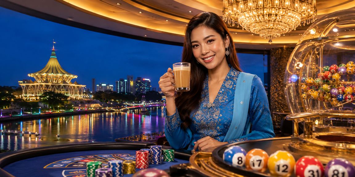 Promosi loteri dan bonus dalam talian bergaya baju kurung di Kuching Malaysia