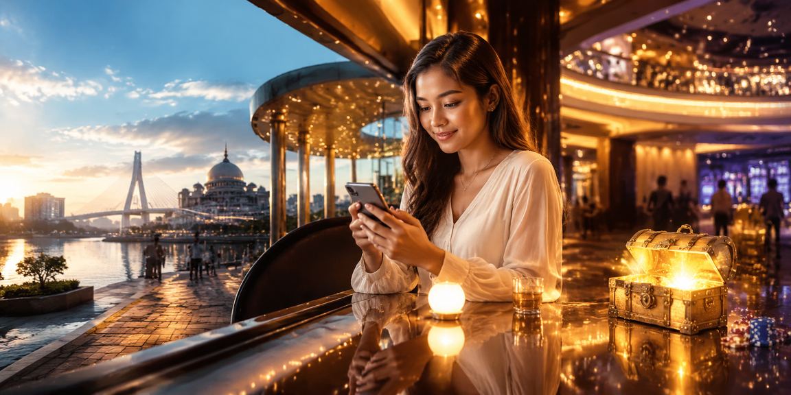 Pengguna Putrajaya membuat deposit dalam talian melalui telefon pintar tata4d